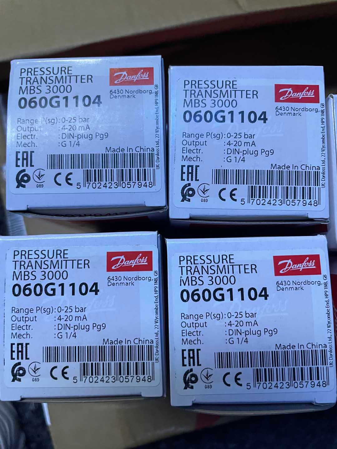 Danfoss Pressure Transmitter MBS3000 060G1104